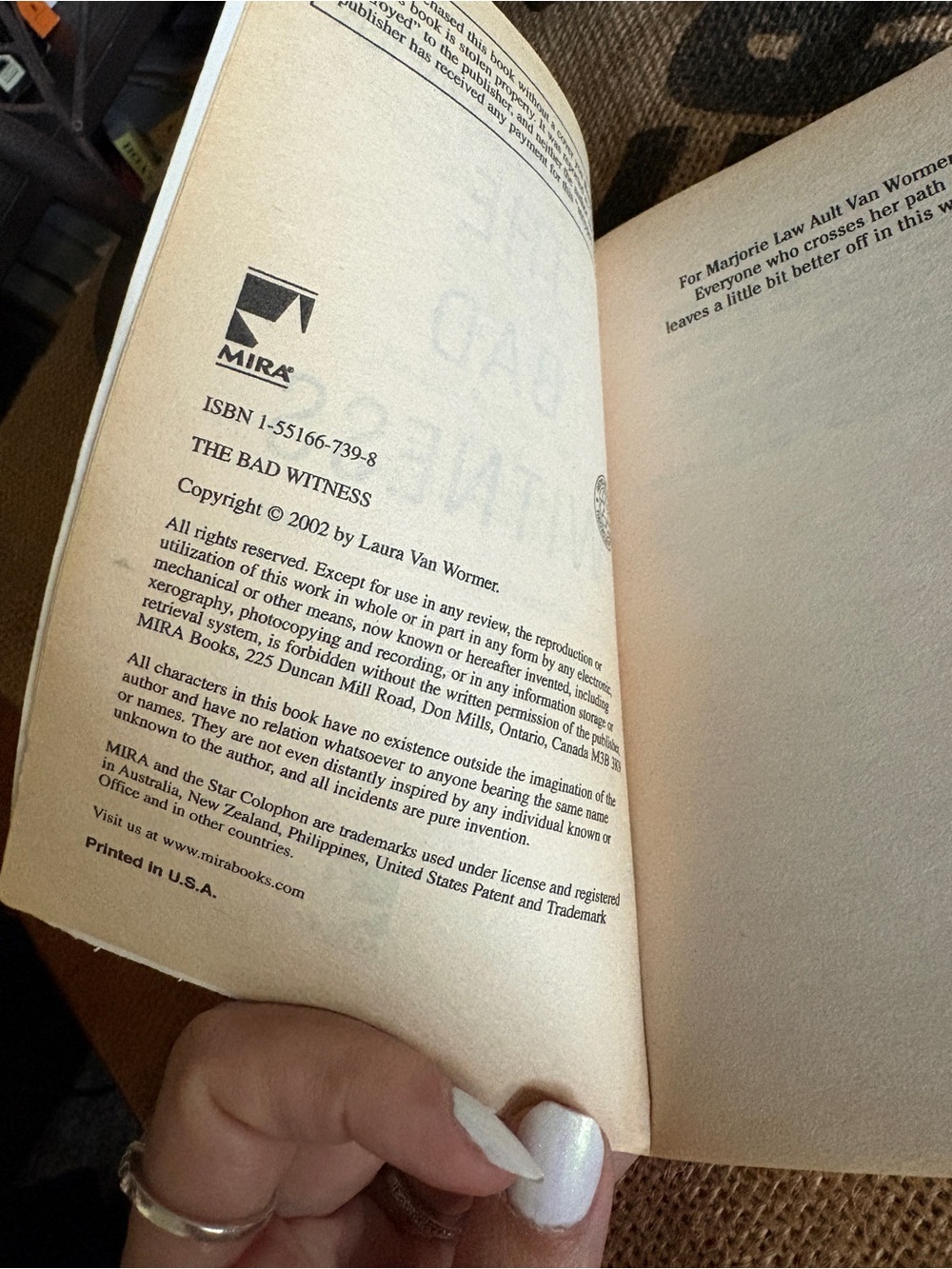 Van Wormer - “The Bad Witness" paperback - Picture 6 of 7